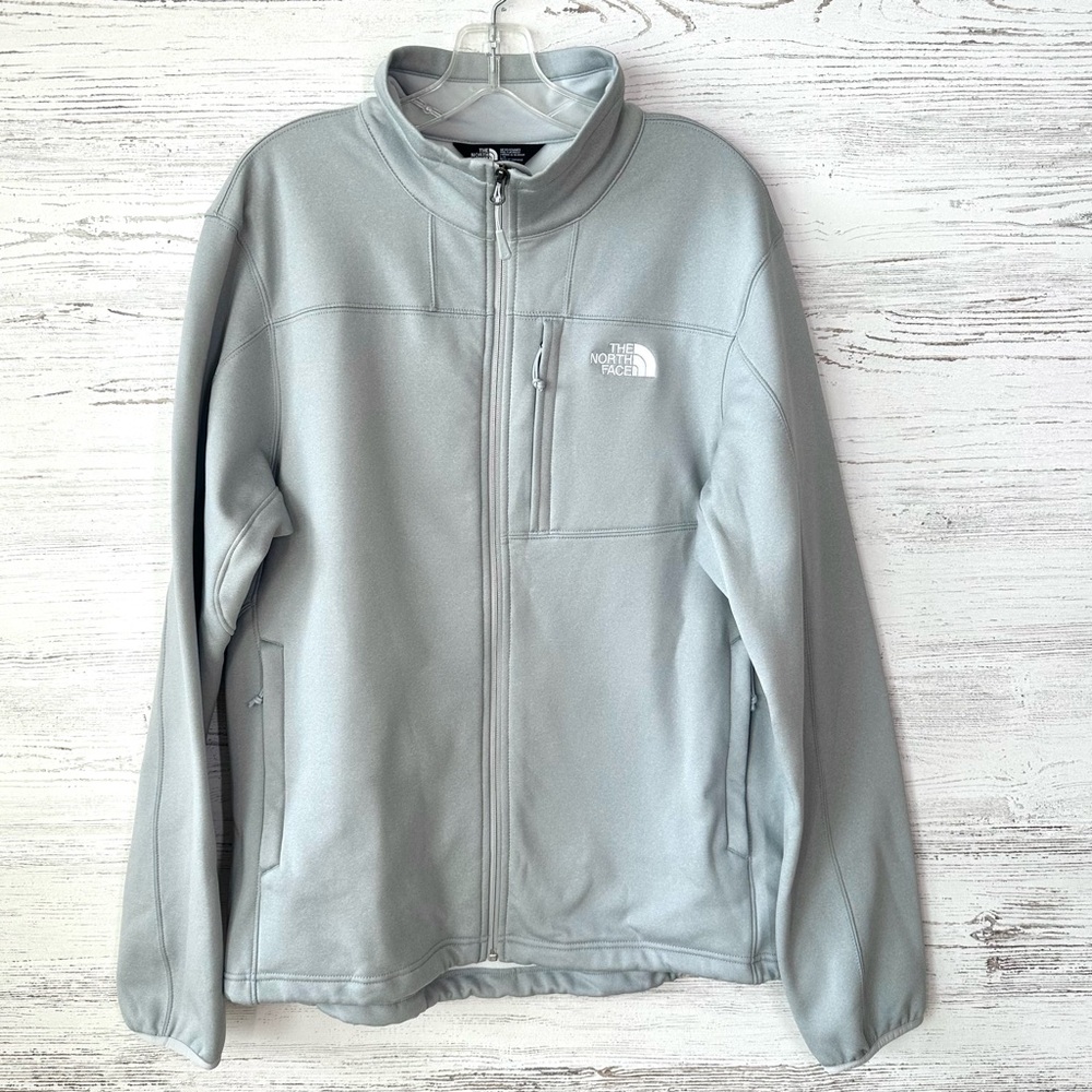 THE NORTH FACE Cinder 200wt F/Z-RTO Full Zip Fleece Lined Jacket L Light Gray